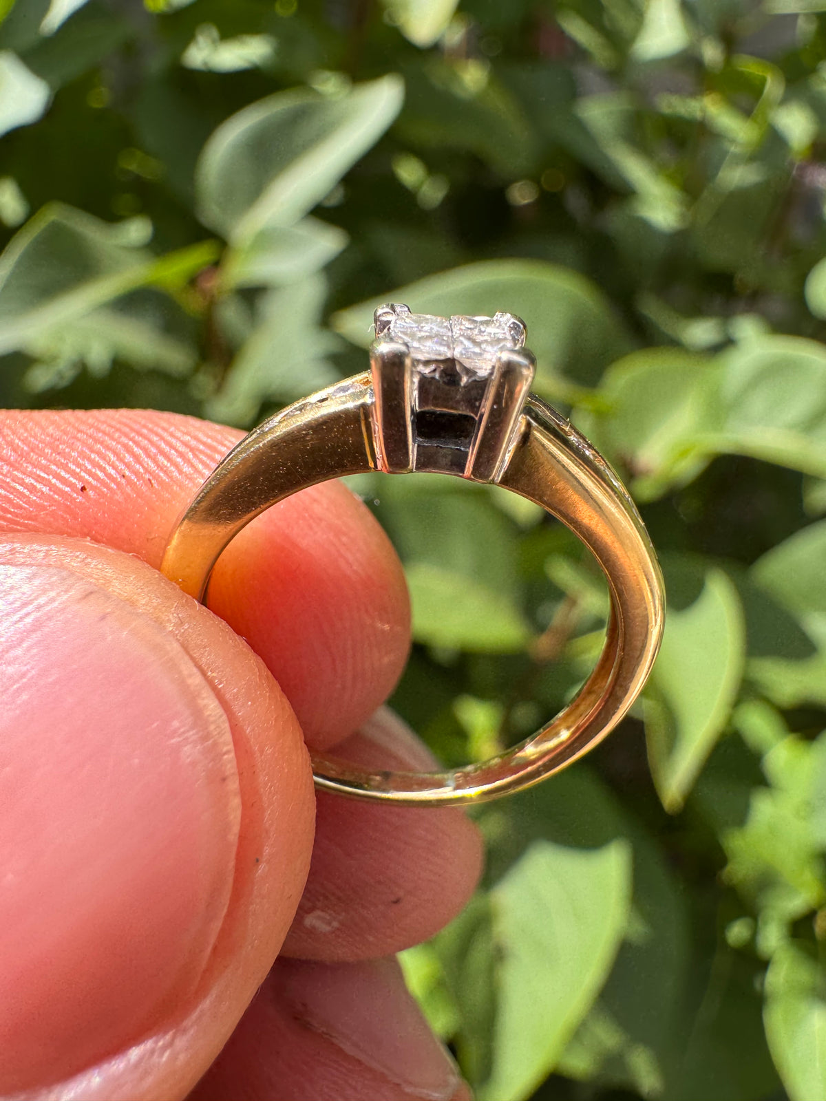 18ct Diamond Yellow Gold and Platinum (setting) Ring
