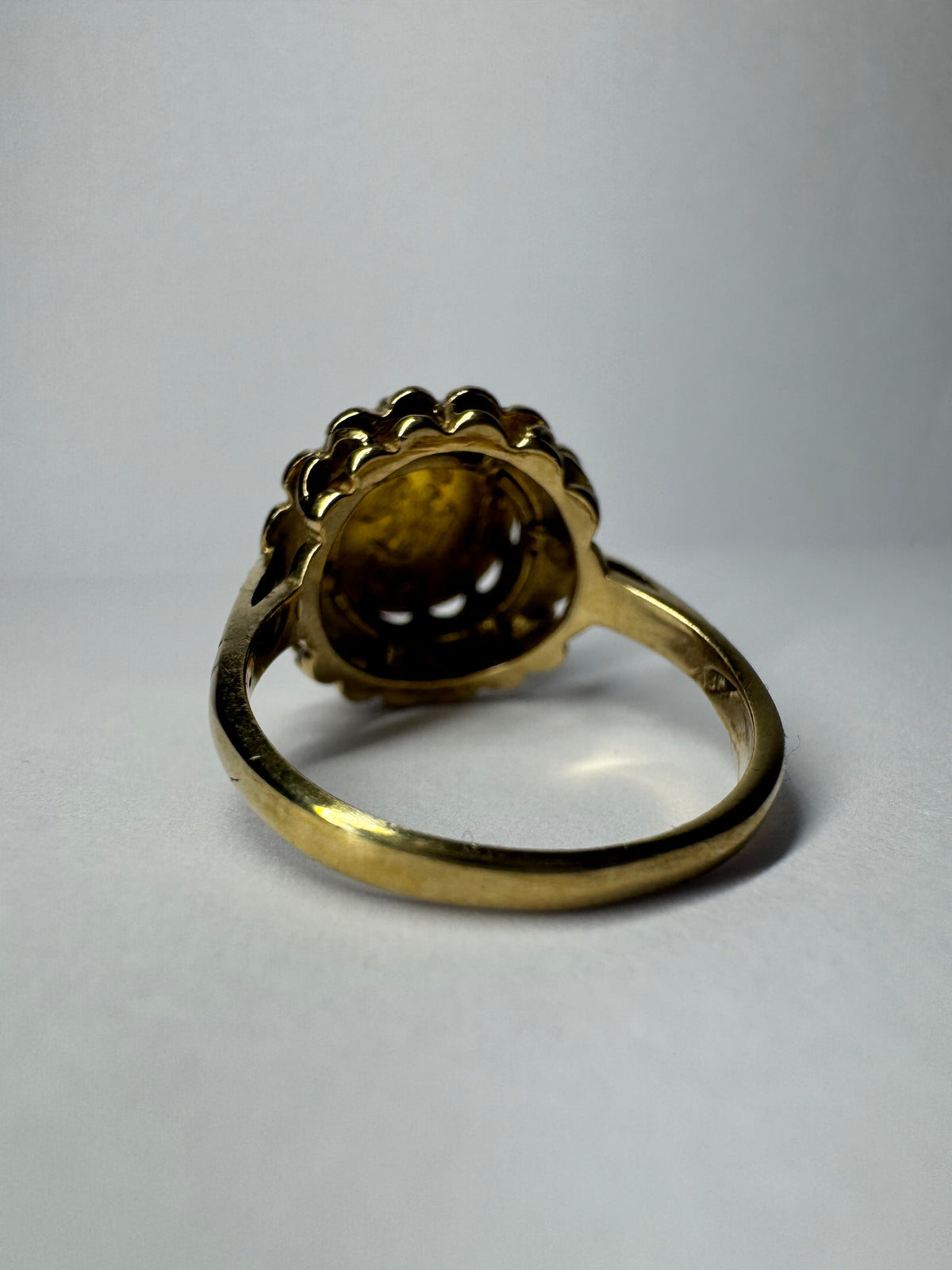Vintage 9ct Yellow Gold Maximiliano Emperador Mexico Signet Ring 1865