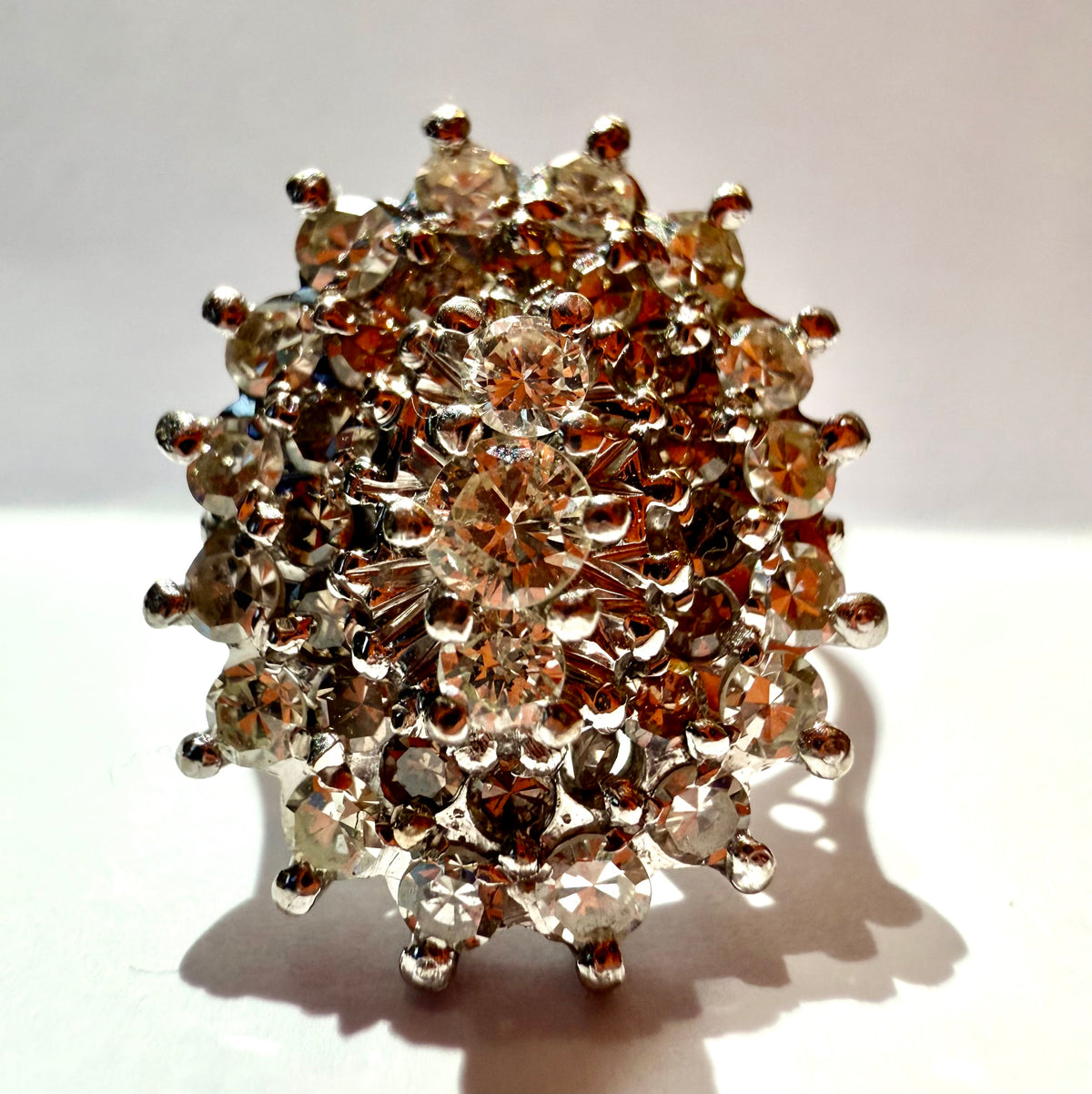 Lot 83: 18ct (36) Natural Diamonds White Gold Ring