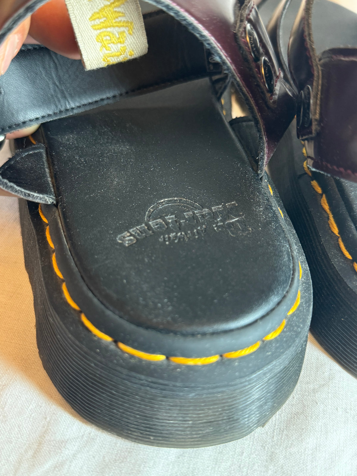 Dr Martens GRYPHON Vegan Leather Sandals Burgundy UK 11