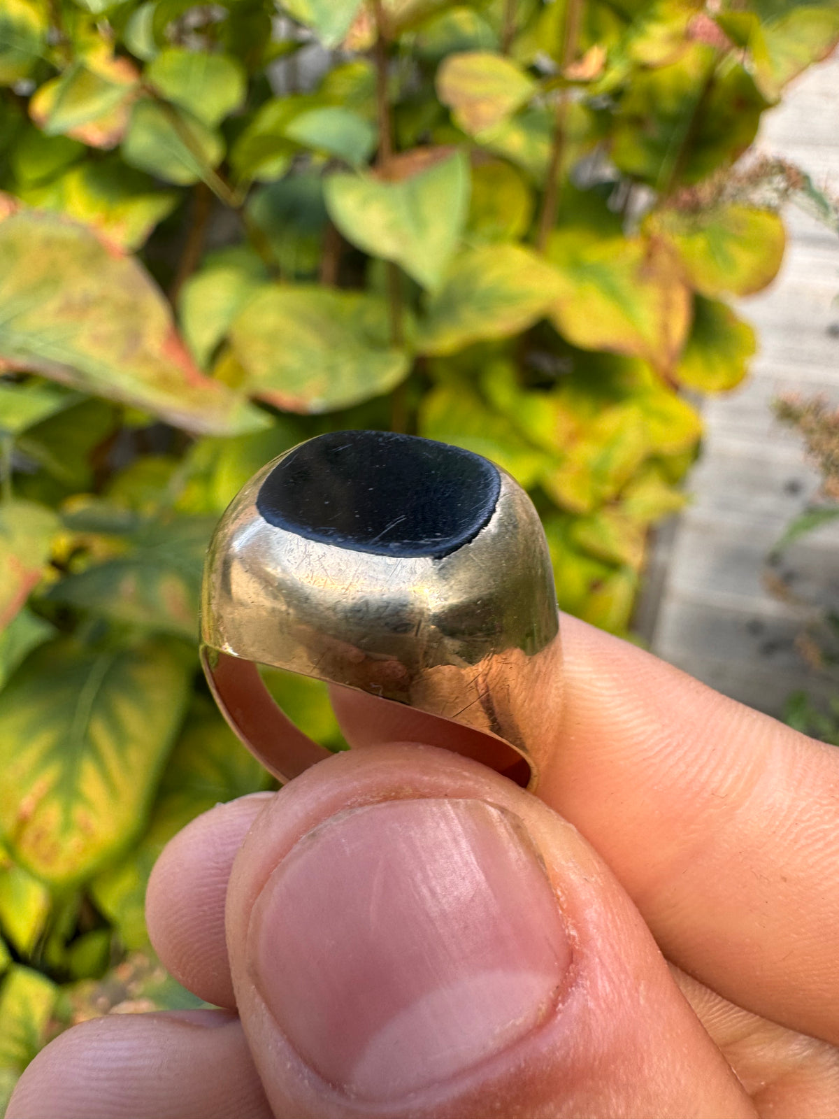 9ct Onyx Yellow Gold Ring
