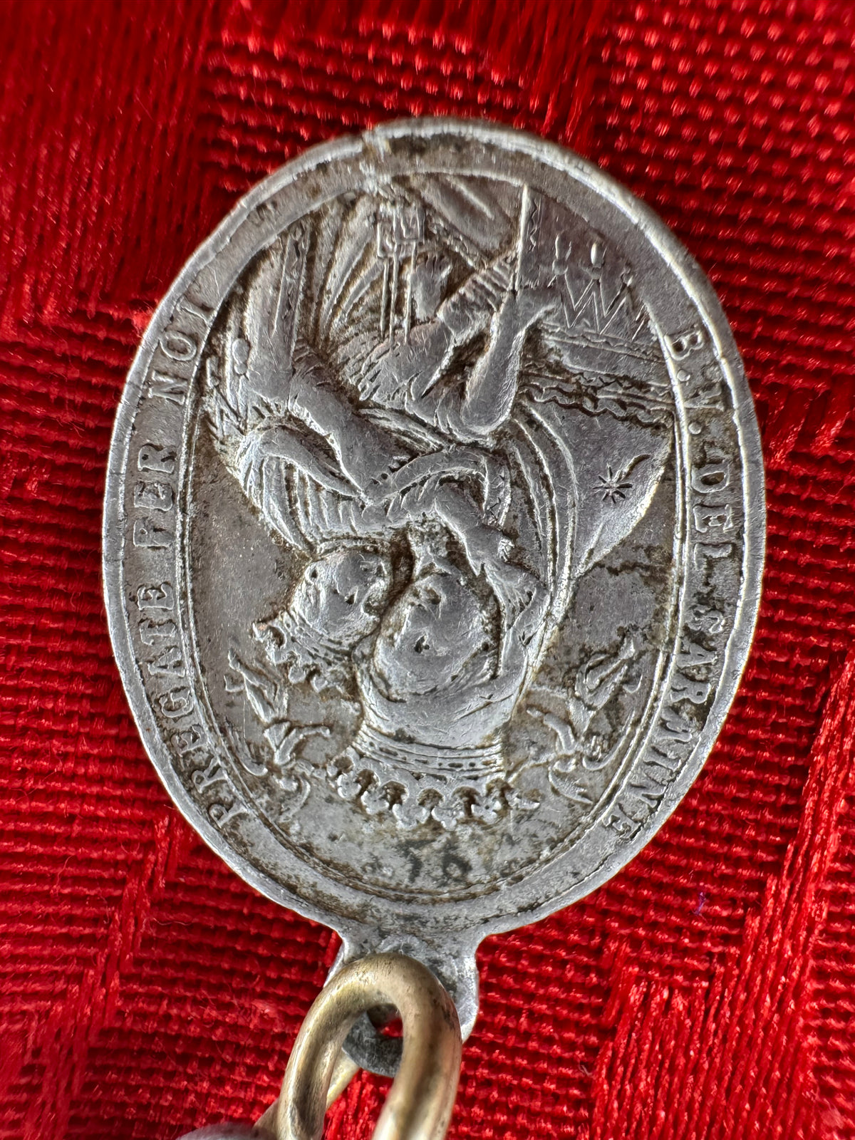 Five vintage religious Italian  pendants