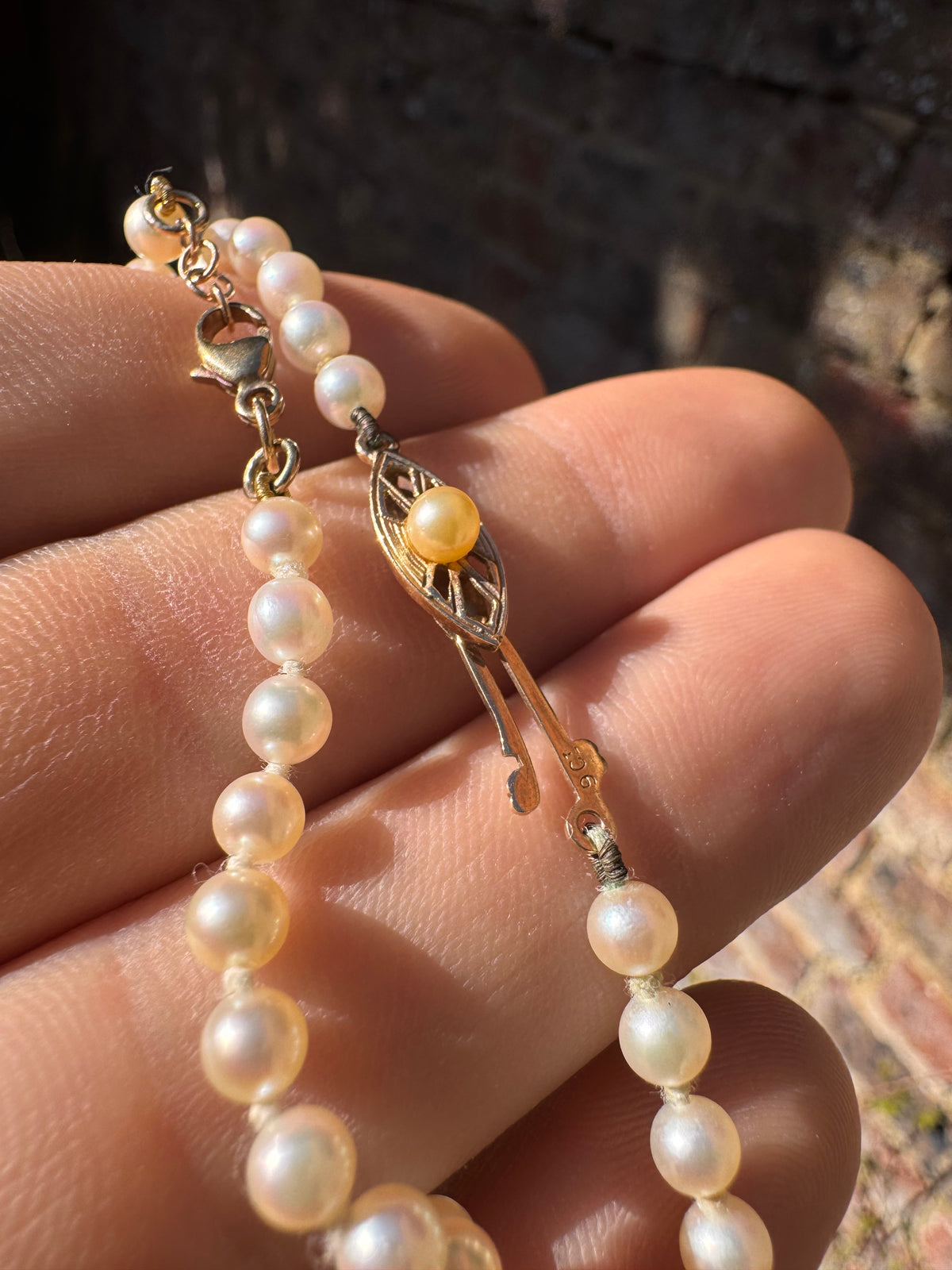Freshwater Pearl 9ct Gold Necklace & 9ct Gold Freshwater Pearl matching Bracelet