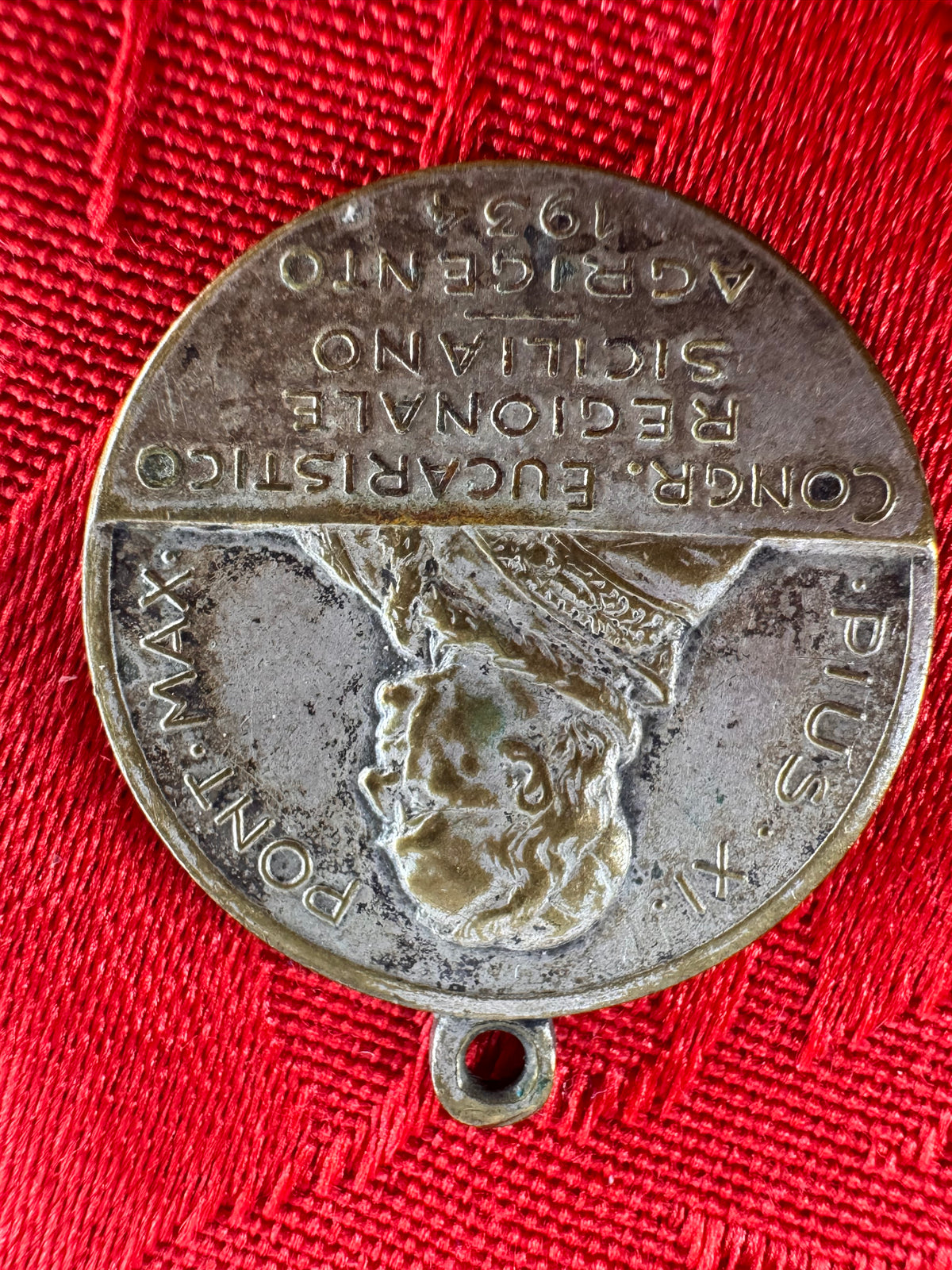 Italian 1934 PIUS XI PONT.MAX Pendant medal