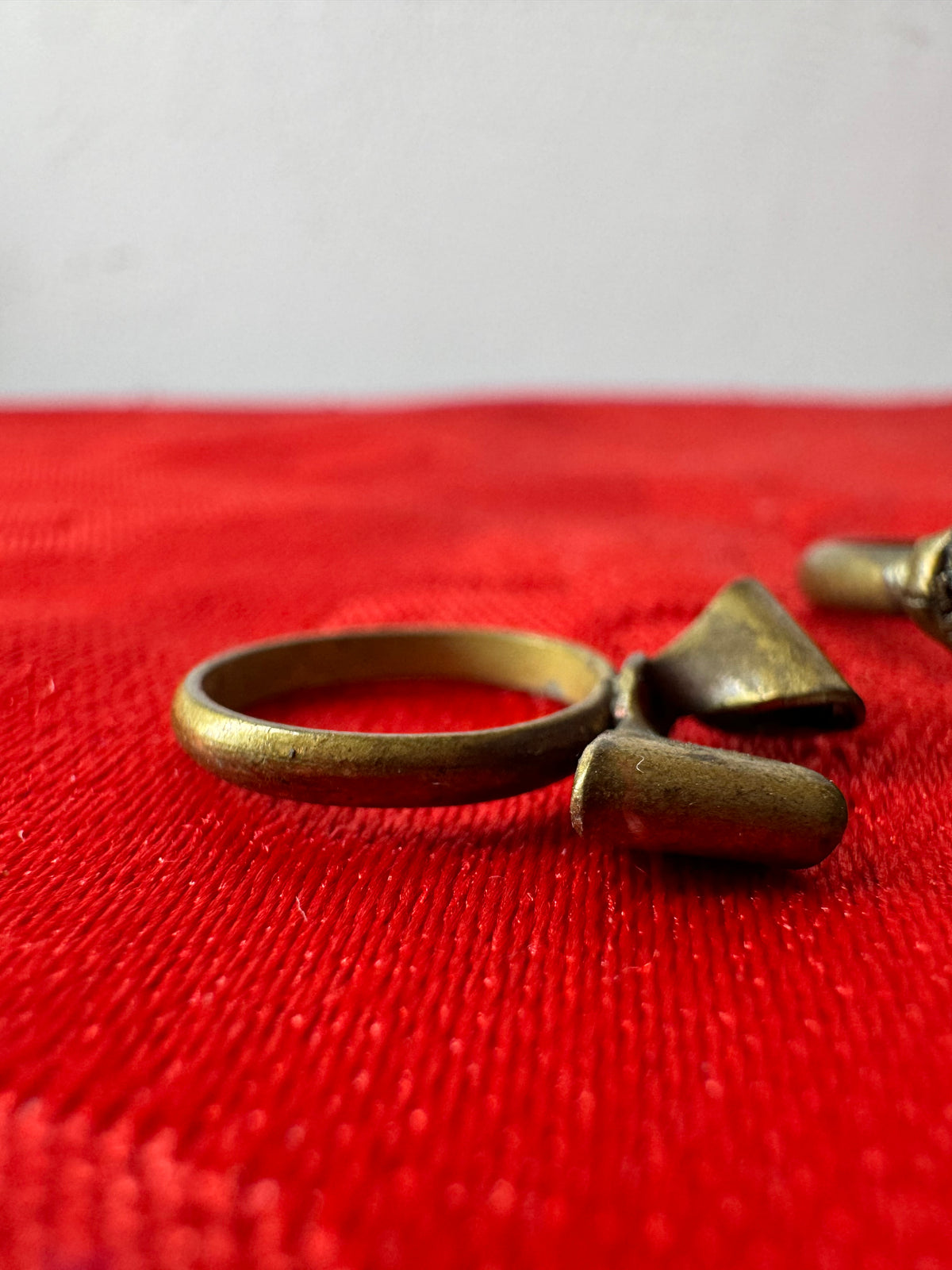 Two brass vintage Italian rings