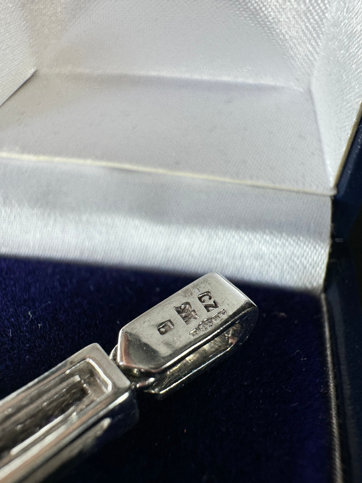 9ct White Gold Cubic Zirconia Cross