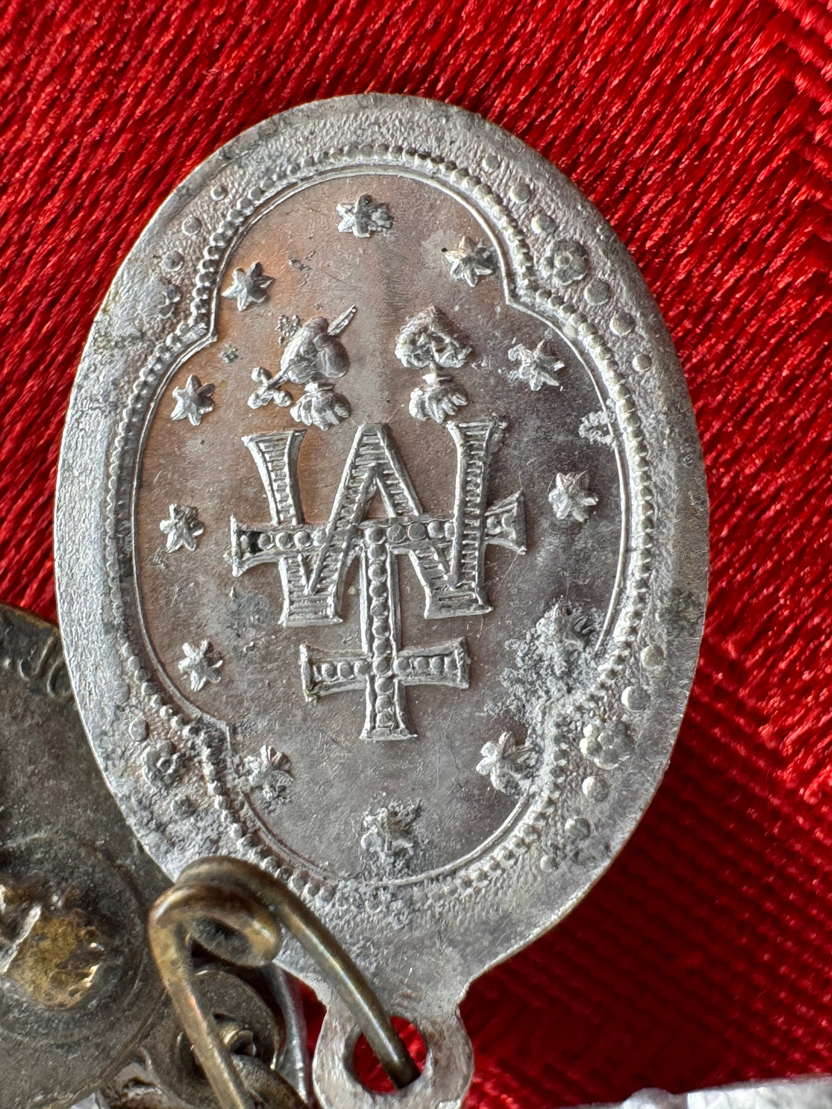 Five vintage religious Italian  pendants