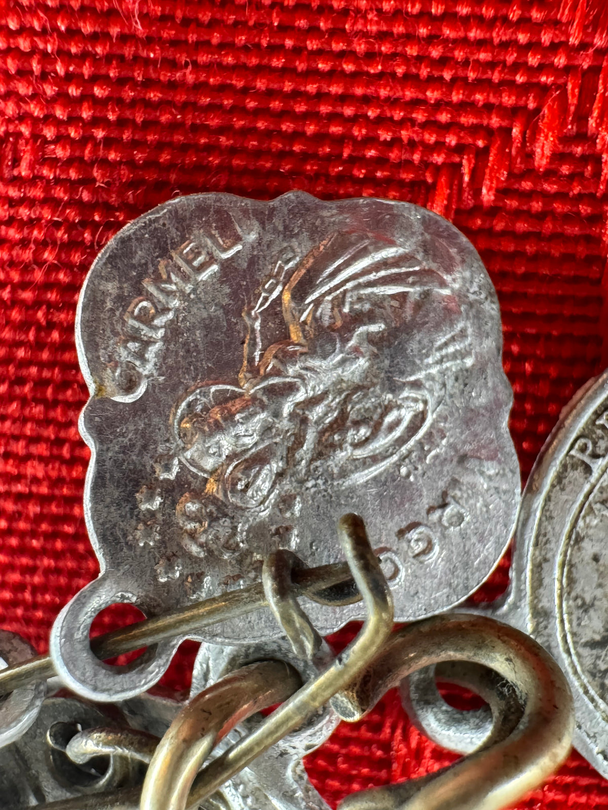Five vintage religious Italian  pendants